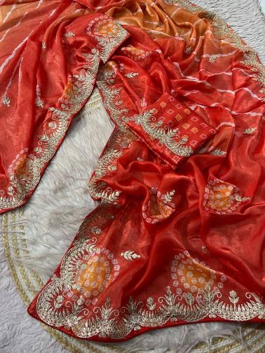 Vinayak lehriya print sadi saree order